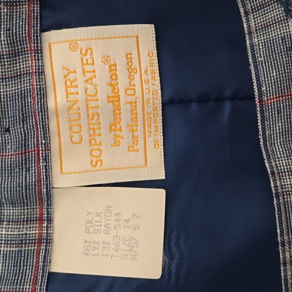 Silk Belnd Plaid Pencil Skirt - Picture 6 of 9